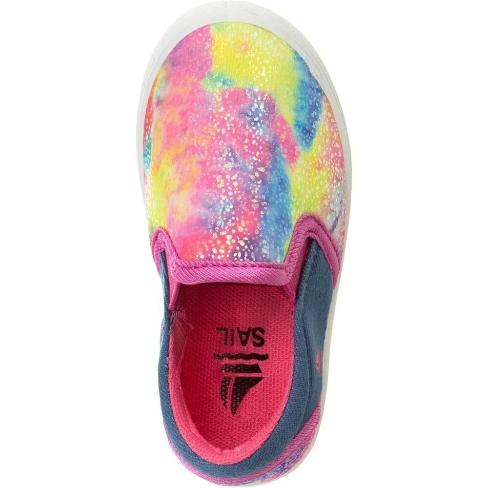 Sail Girl's Slip on Light-Weight Walking Sneakers Pink Toddler Size 5 Shoes